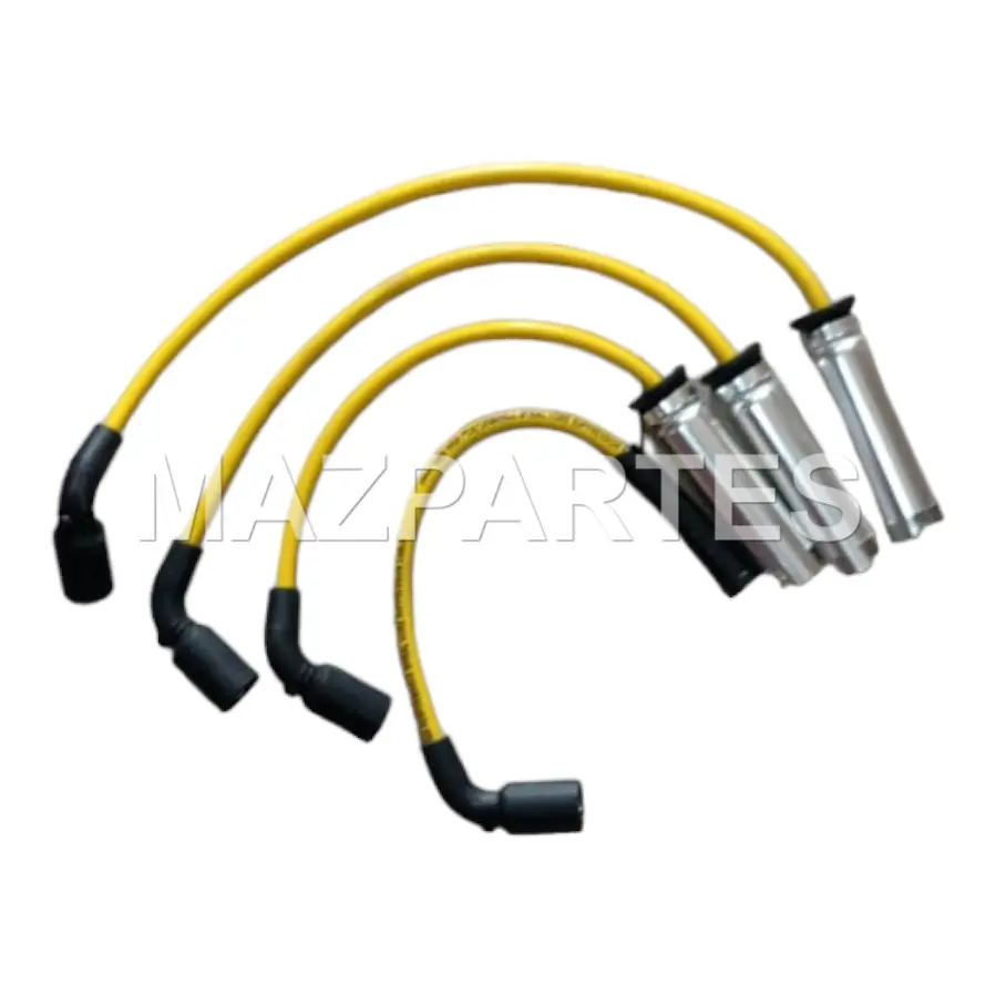 CABLES BUJIAS AVEO FAMILY 1.5 05-18 CHEVYTAXI 1.5 05-16 LANOS 8MM AMARILLO
