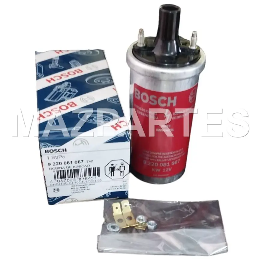 BOBINA ENCENDIDO UNIVERSAL B2000 B2200 88-99 12V ROJA ENCENDIDO ELECTRONICO