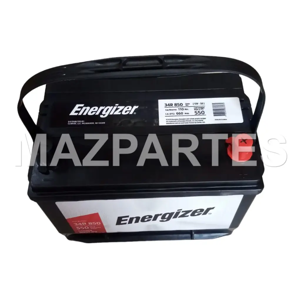 BATERIA 34R850 12P CCA550 80AMP 12V LRG:260MM ANCH:173MM ALT:200MM RESERVA 115 MINUTOS