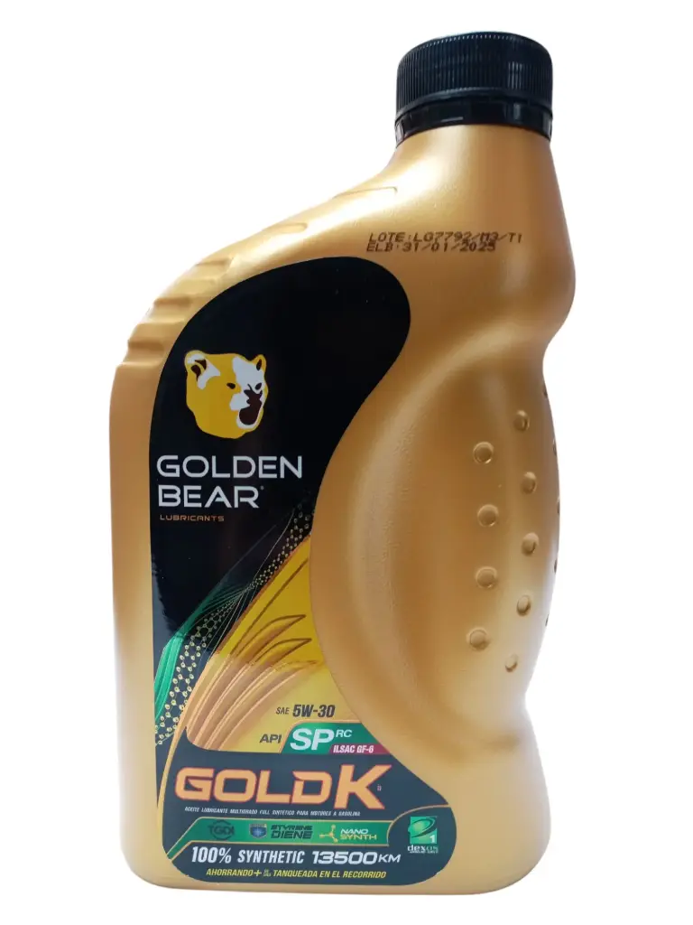 ACEITE MOTOR SAE 5W30 LITRO FULL SYNTHETIC GOLDK SP 12/1