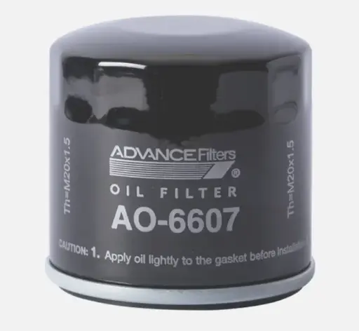 [AO-6607] FILTRO ACEITE M20X1.5 MAZDA 3 1.6 06-14 MAZDA 2 10-16 CX-3 2.0 15- ACCENT 15- PICANTO 1.2 05-20 ATOS 98-06 X-TRAIL 02-17 TIIDA 1.6 1.8 07-15 M4 12-18 SENTRA B17 13- 40/1
