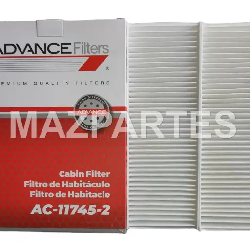 [AC-11745-2] FILTRO CABINA C-ELYSEE 1.6 14- DIESEL PEUGEOT 115 13- 301 1.6 13-