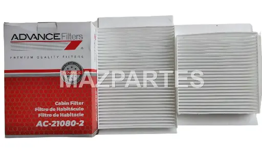 [AC-21080-2] FILTRO CABINA CITROEN C3 AIRCROSS THP 1.2 TURBO GASOLINA 18- C5 AIRCROSS TDI 1.6 TURBO DIESEL 20- DS3 1.6 11-  JUMPY IV 18- SPACETOURER A/T 19- PEUGEOT 208 1.6 GASOLINA 15-18 208 1.6 DIESEL HDI 19-