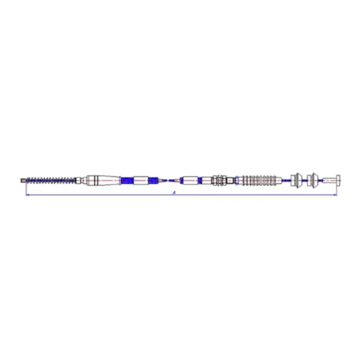 [MAZF-997] CABLE FRENO MANO LH B2000 85-89 2545 MM