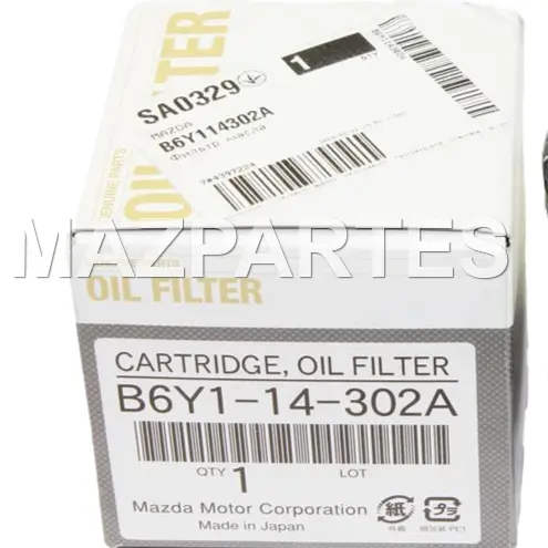 [B6Y114302A] FILTRO ACEITE MAZDA 3 1.6 06-14 ALLEGRO 1.6 01-08 MAZDA 2 1.5 10-16 CX-5 CX-3